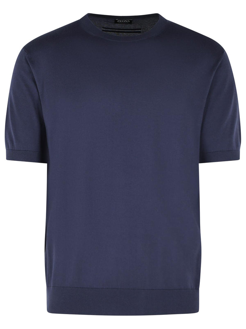 Zegna Zegna Cotton Polo Shirt Blue Men - World Class Fashion