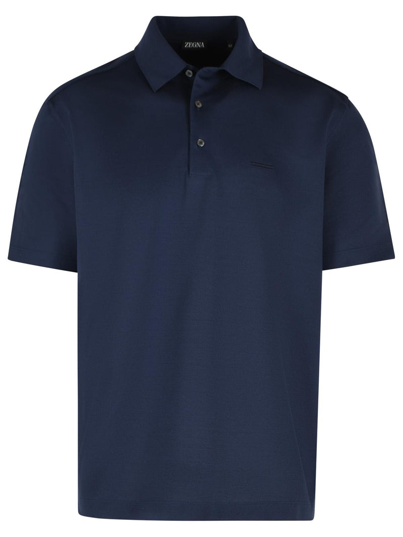 Zegna Zegna Cotton Polo Shirt Blue Men - World Class Fashion