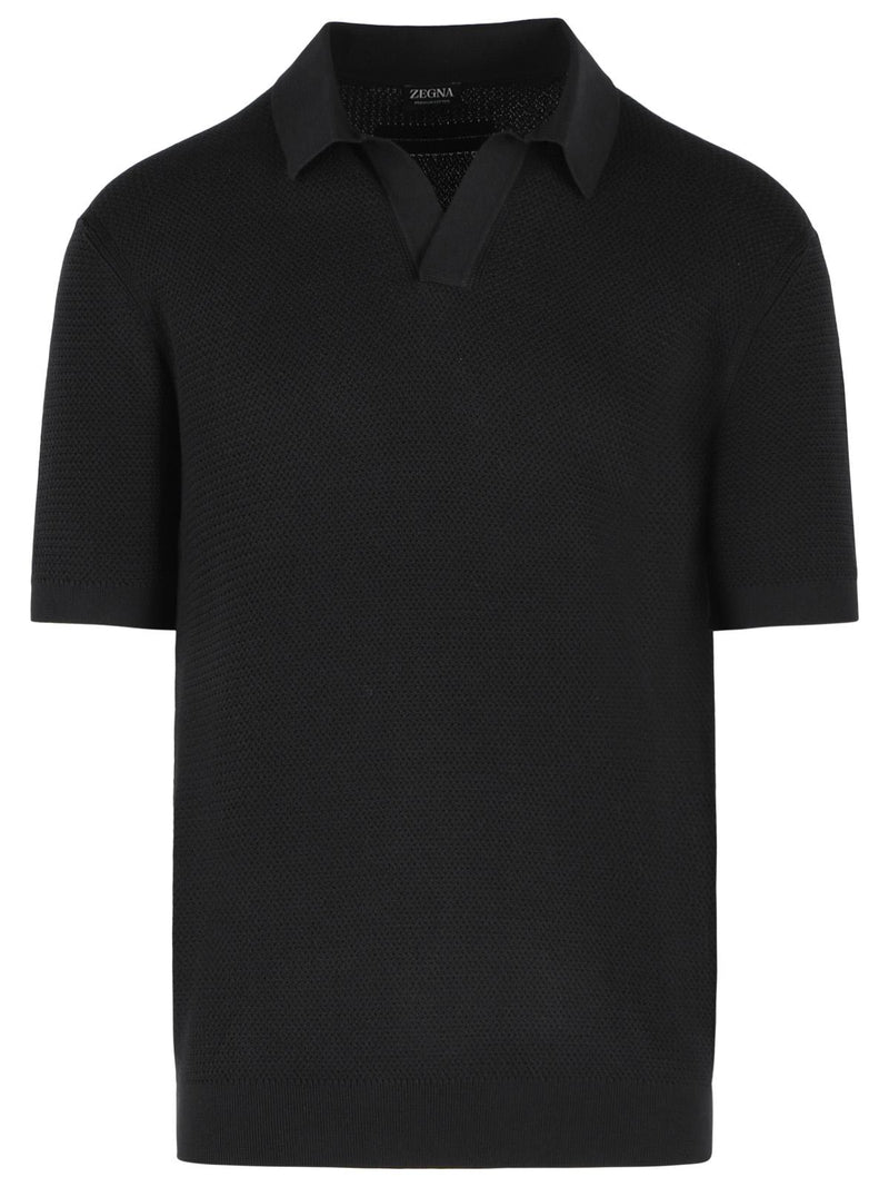 Zegna Zegna Cotton Polo Shirt Black Men - World Class Fashion