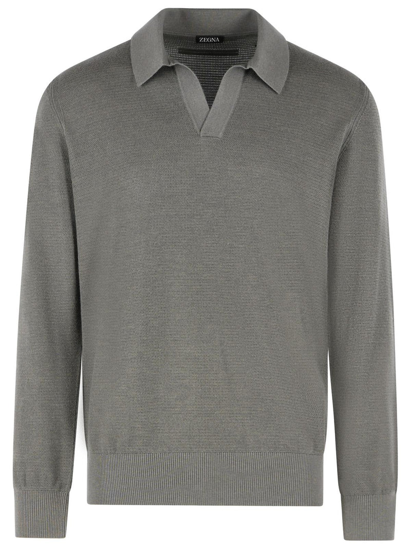 Zegna Zegna Mole Cashmere Blend Sweater Grey - World Class Fashion