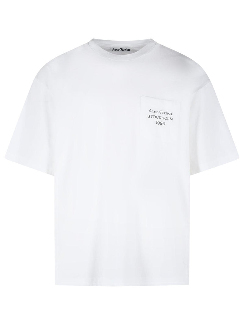 Acne Studios Acne Studios White Cotton And Linen T-shirt - World Class Fashion