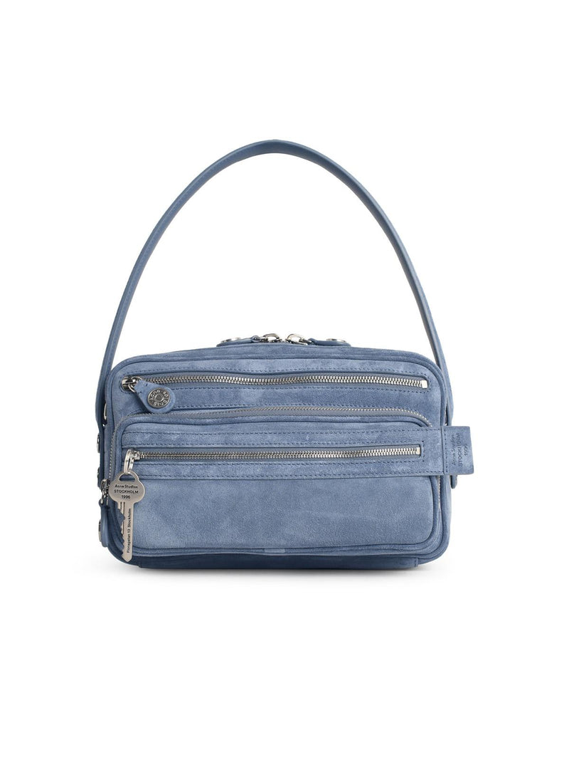 Acne Studios Acne Studios CAMERO Party Blue Suede Denim Shoulder Bag - World Class Fashion