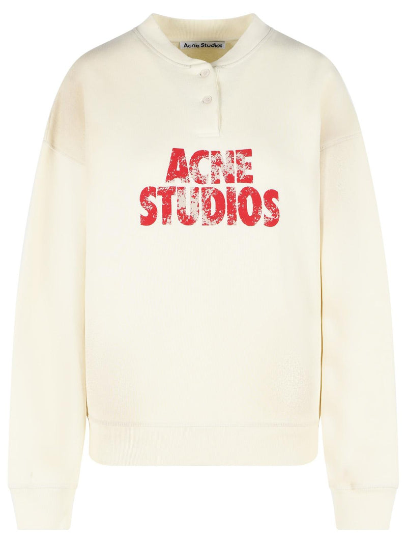 Acne Studios Acne Studios Ivory Cotton Sweatshirt Women - World Class Fashion