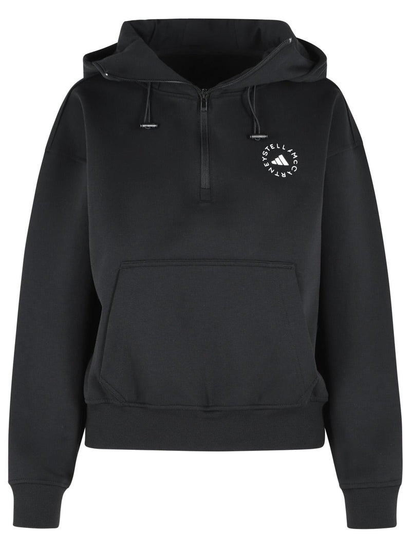 Adidas By Stella Mccartney Sudadera de mezcla de algodón negra Adidas By Stella McCartney - World Class Fashion