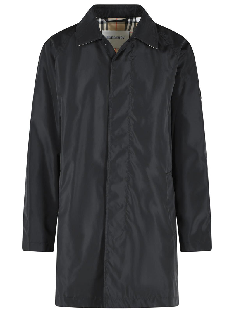 Burberry Burberry Ridgewood Black Nylon Car Coat - World Class Fashion