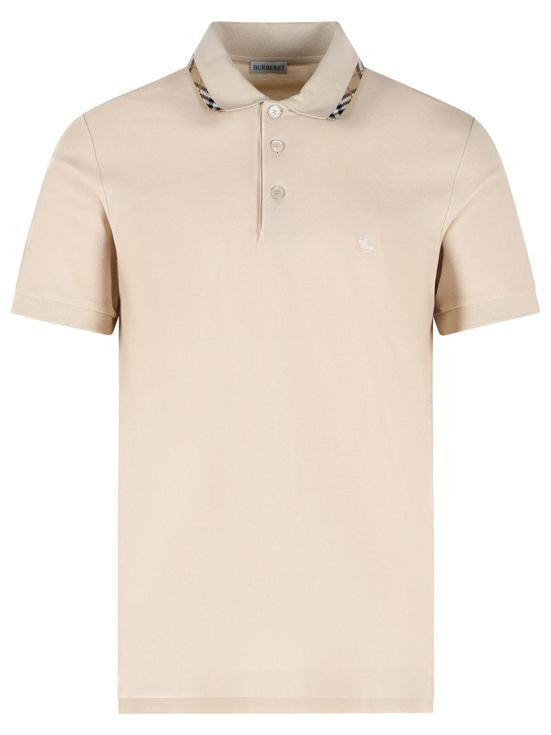 Burberry Burberry Eddie Cotton Polo Shirt Beige Men - World Class Fashion