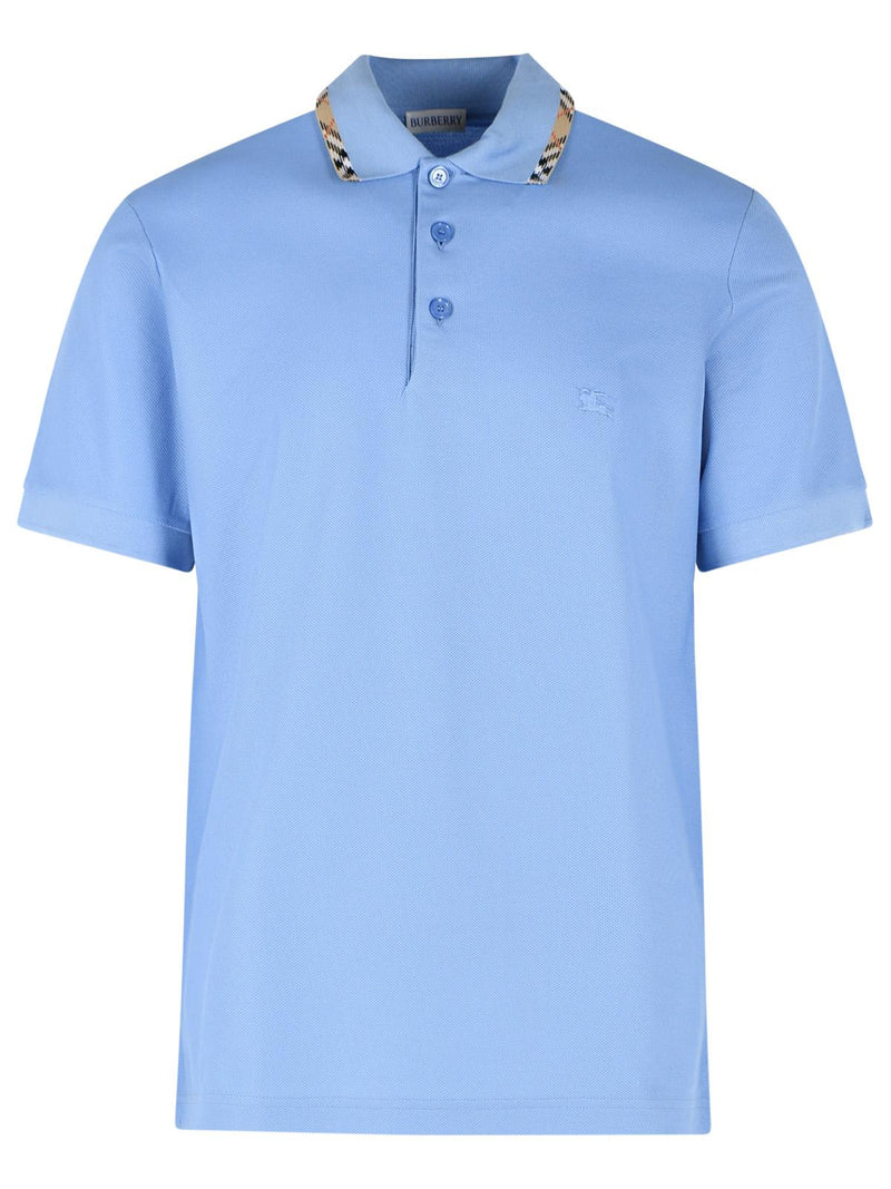 Burberry Burberry Eddie Polo Shirt Light Blue Men - World Class Fashion