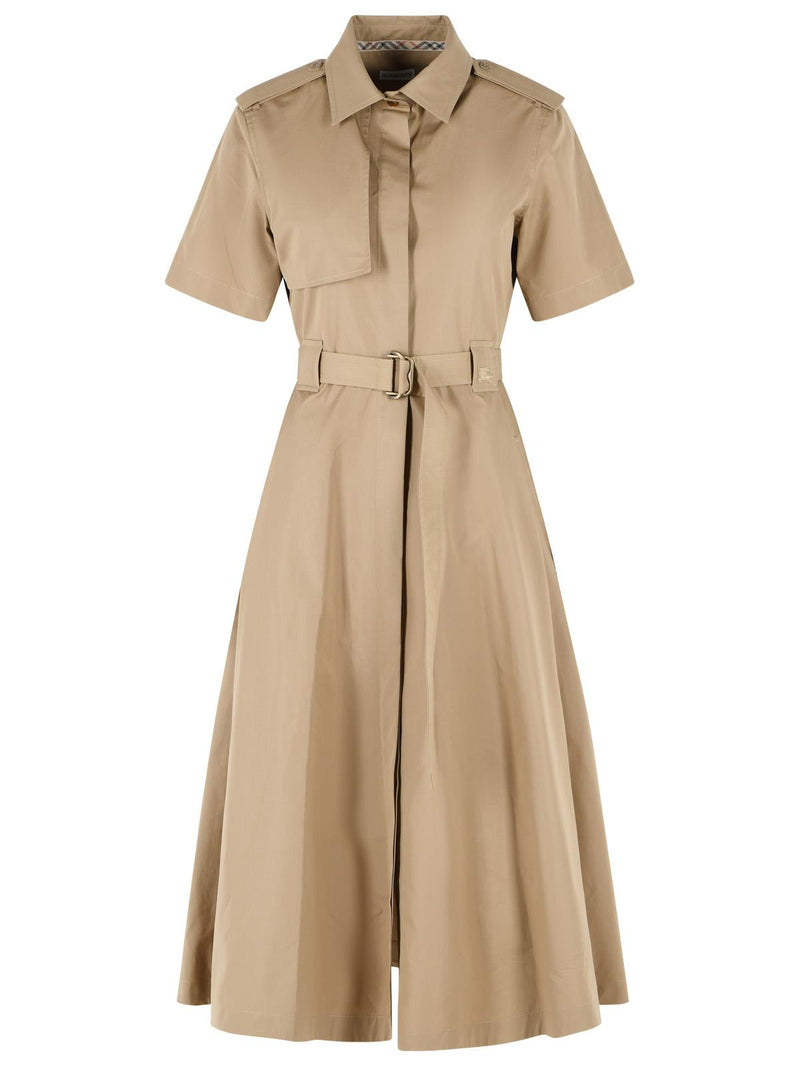 Burberry Burberry 'TANYA' Shirt Dress Beige Cotton - World Class Fashion
