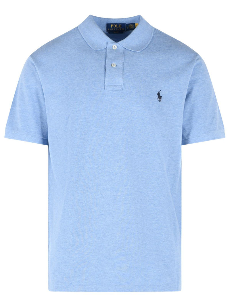 Polo Ralph Lauren Polo Ralph Lauren Cotton Polo Shirt Light Blue - World Class Fashion