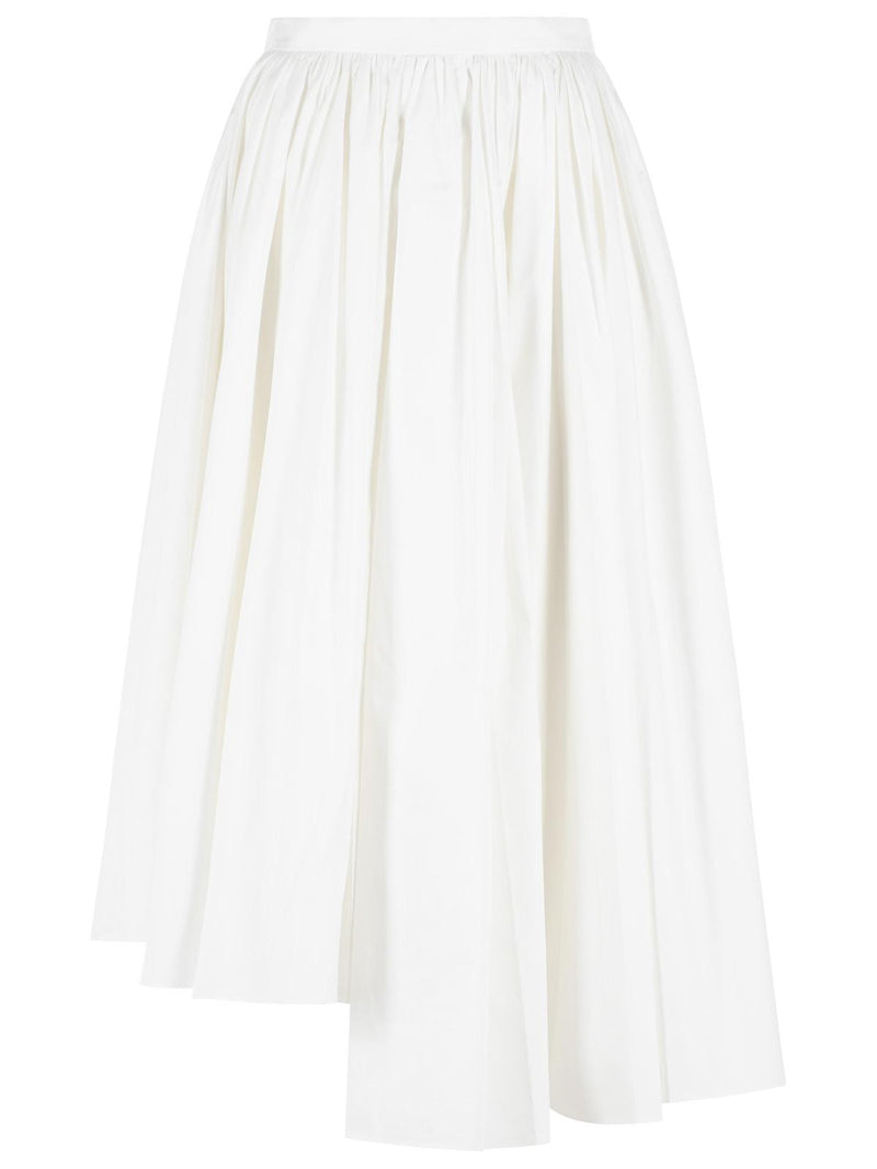 Self-Portrait Self-Portrait Midi Skirt White Cotton Women - World Class Fashion