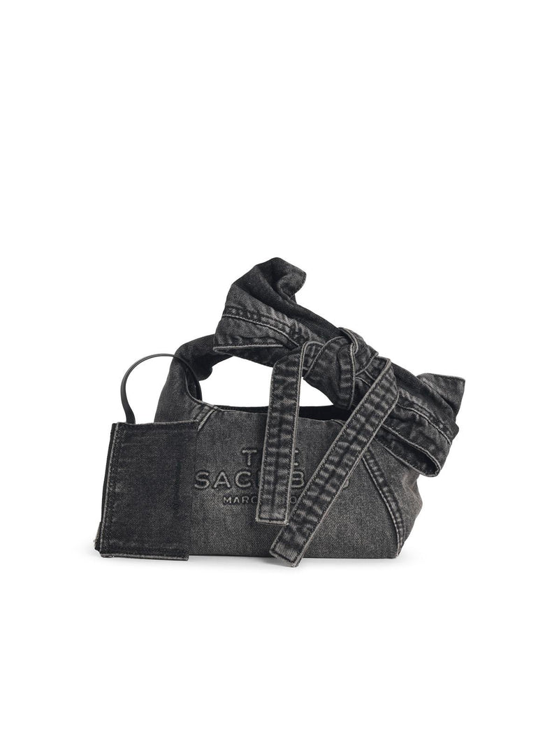 Marc Jacobs Bolso THE Sack Mini de denim negro lavado de Marc Jacobs - World Class Fashion