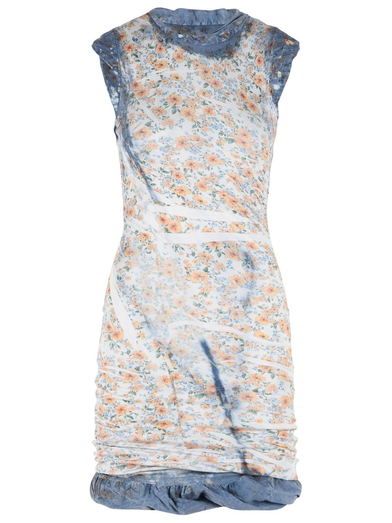 Diesel Diesel D-AYANA Multicolor Stretch Cotton Dress - World Class Fashion