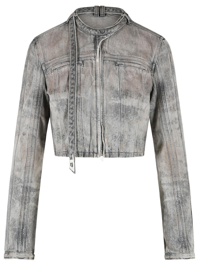 Diesel Diesel SAPHIX Grey Cotton Blend Jacket Women - World Class Fashion