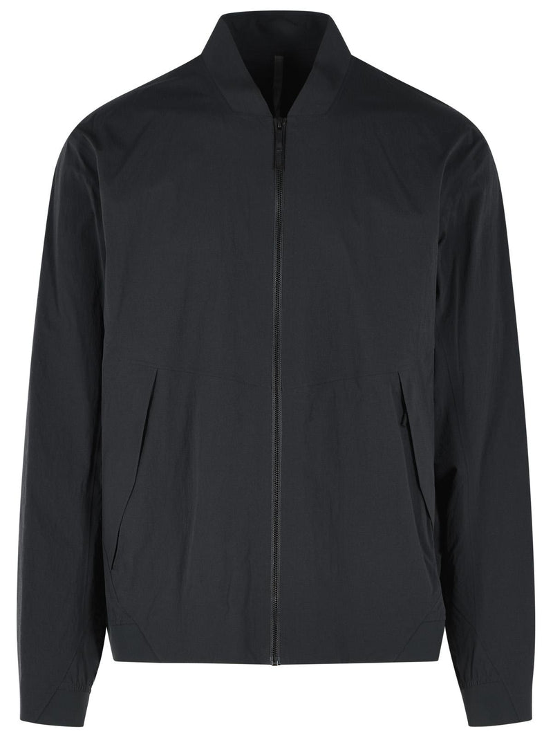 Veilance Veilance DIODE Black Stretch Nylon Bomber Jacket - World Class Fashion