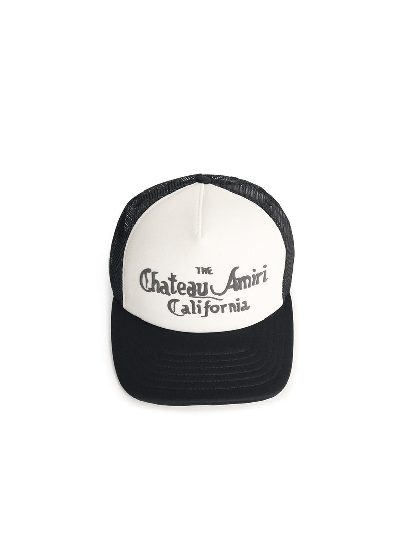 Amiri Amiri 'CHATEAU Amiri' Black and White Polyester Cap - World Class Fashion