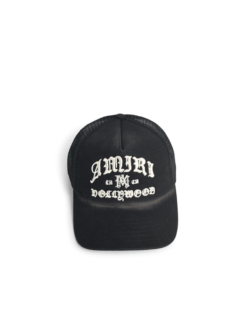 Amiri Amiri Hollywood Black Cotton Cap - World Class Fashion