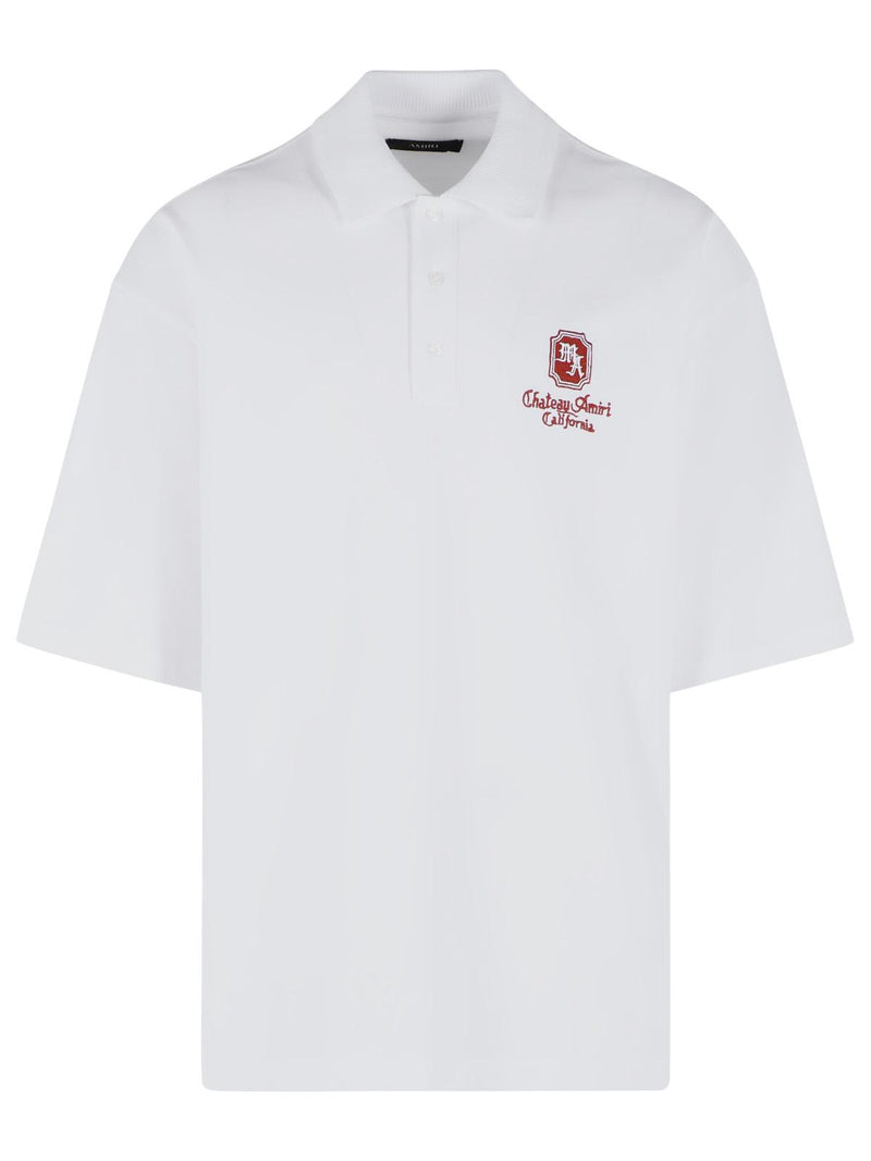 Amiri Amiri White Cotton Polo Shirt Men - World Class Fashion