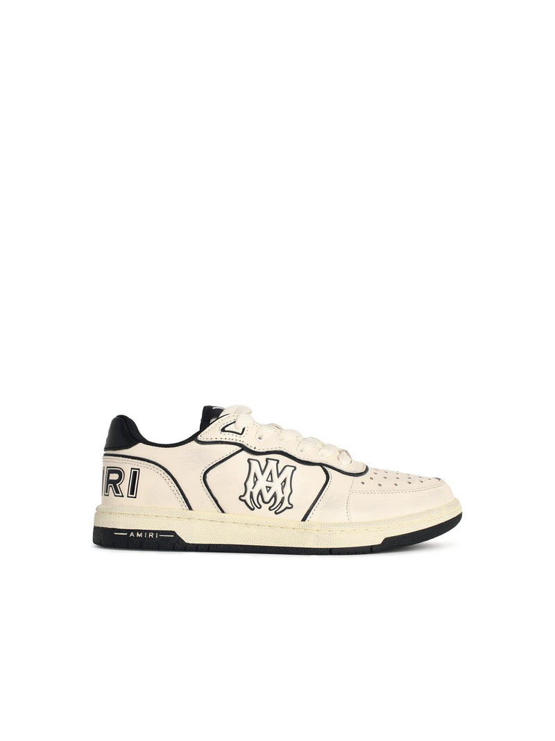 Amiri Amiri Newport Ivory White Leather Sneakers - World Class Fashion