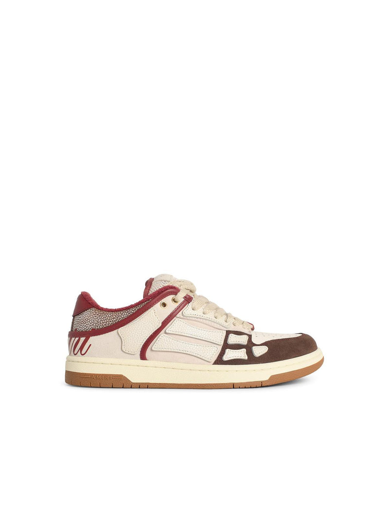 Amiri Amiri SKEL Brown Leather Sneakers Men - World Class Fashion