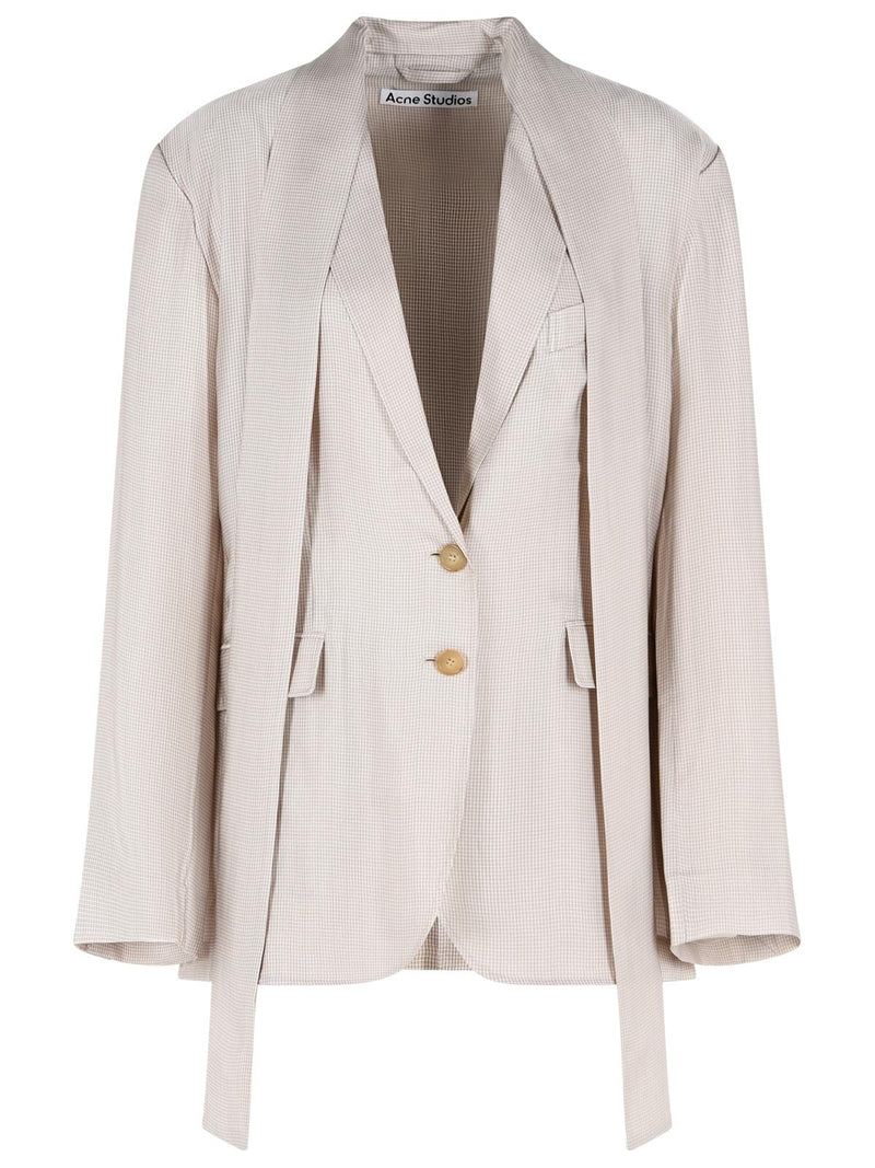 Acne Studios Acne Studios Cupro Blazer Beige Women - World Class Fashion