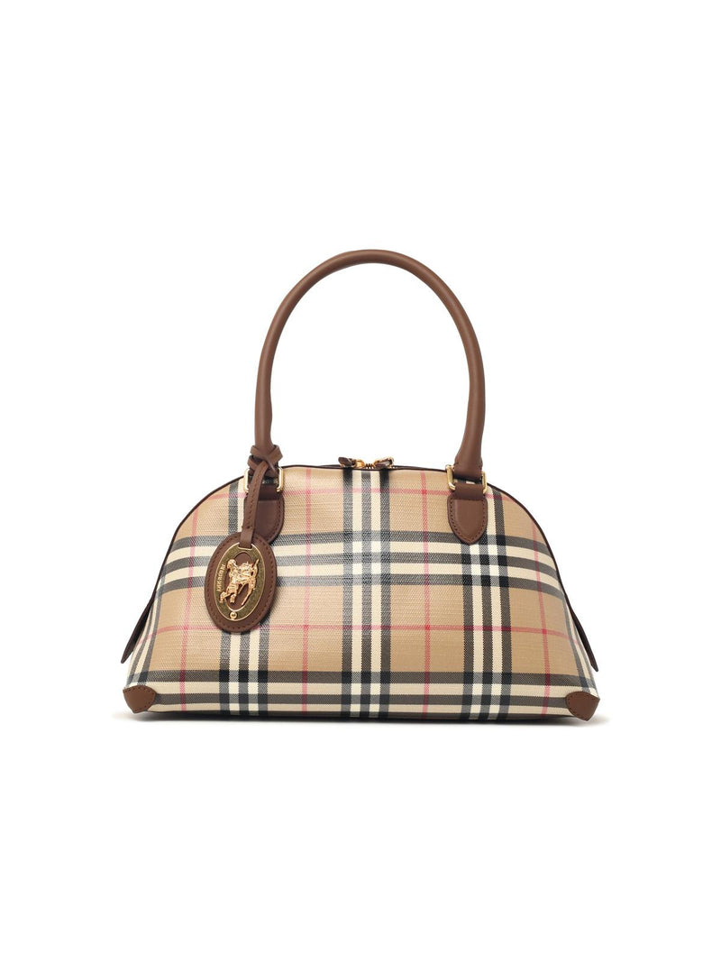 Burberry Burberry Small 'PRIMROSE' Bag In Beige Cotton Blend - World Class Fashion