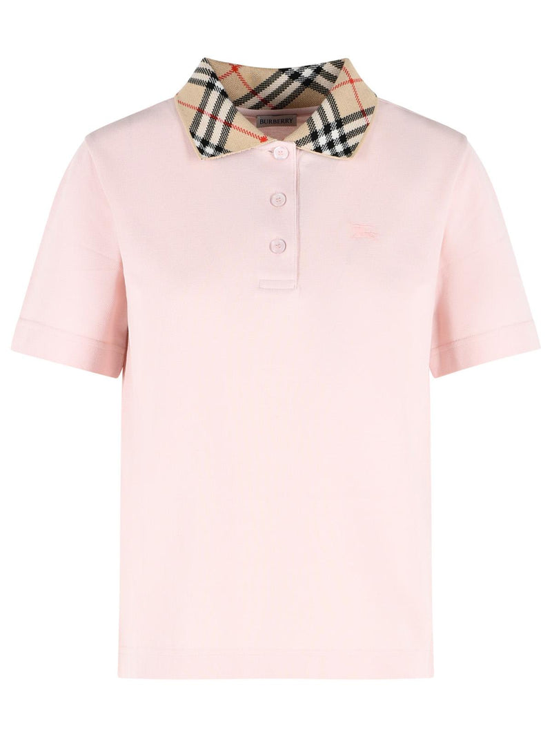 Burberry Burberry Imogen Pink Cotton Polo Shirt - World Class Fashion