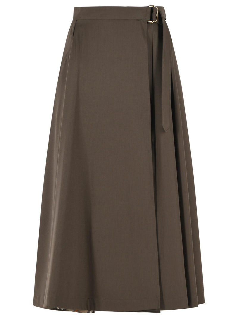 Burberry Burberry BELINA Green Wool Skirt - World Class Fashion