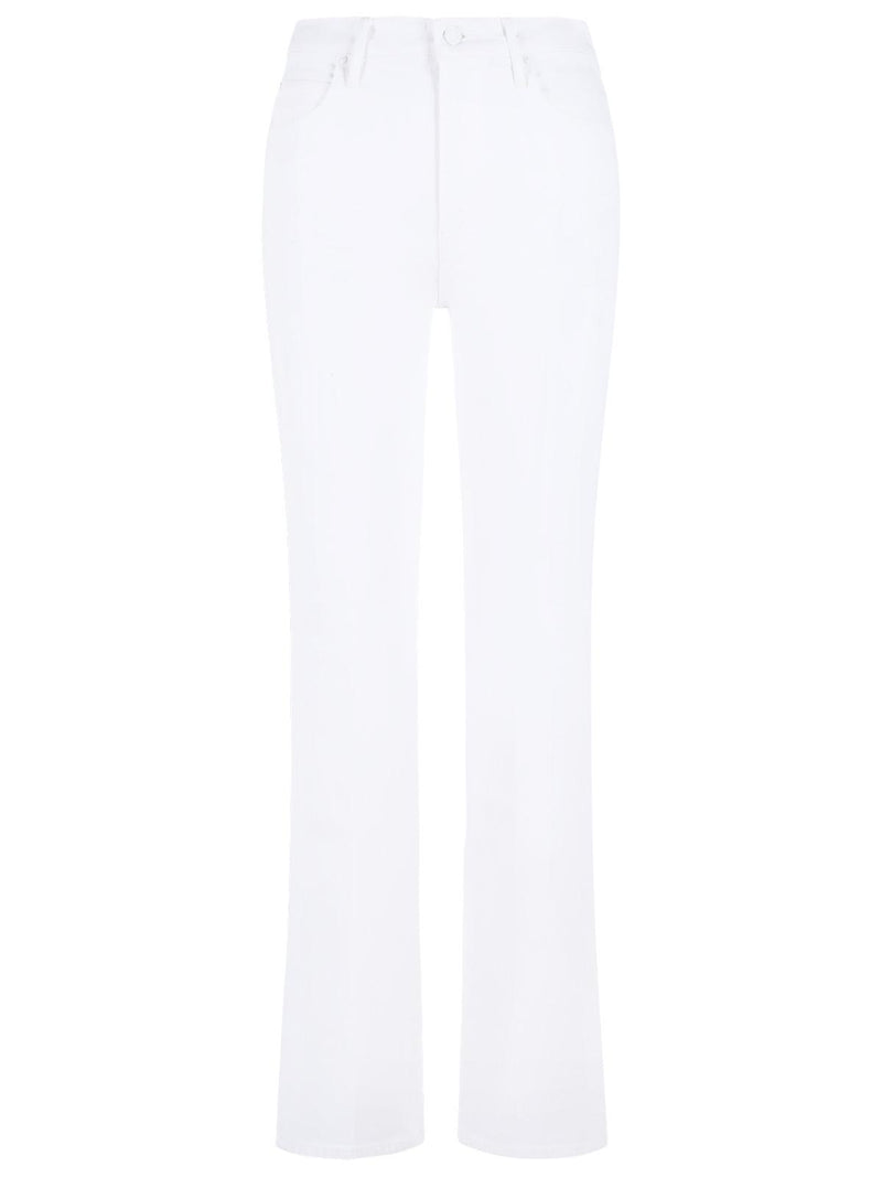 Mother Mother THE Kick It White Cotton Jeans - World Class Fashion
