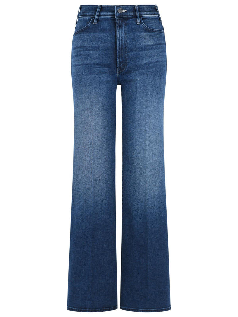 Mother Mother THE Hustler Roller Sneak Blue Women Jeans - World Class Fashion