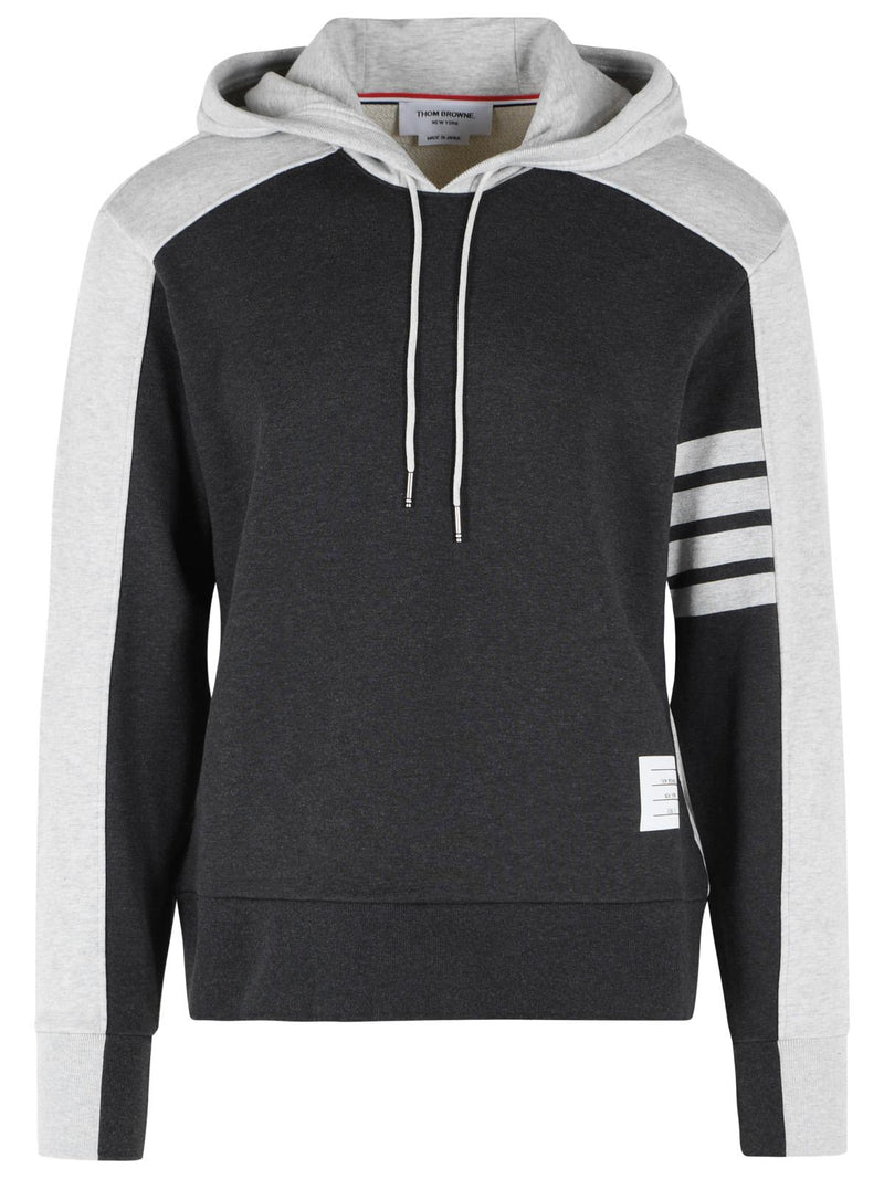Thom Browne Thom Browne Colorblock 4 Bar Grey Sweatshirt Men - World Class Fashion