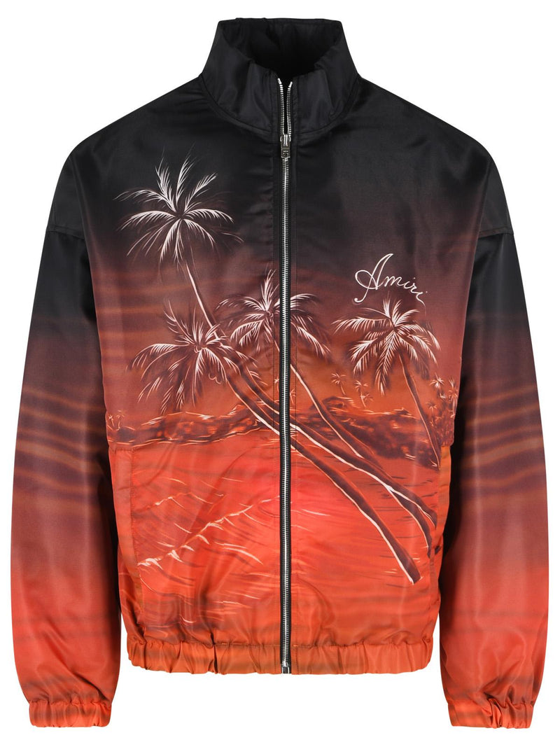 Amiri Amiri 'PALMS' Bomber Jacket Black Orange Polyamide - World Class Fashion