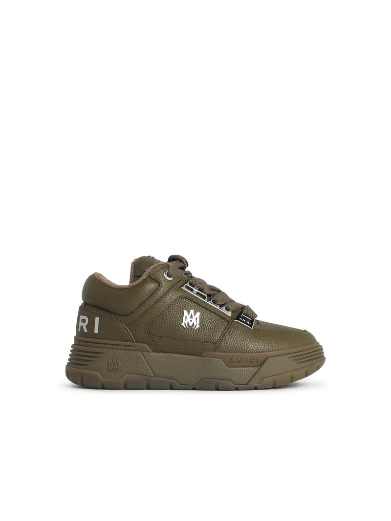 Amiri Amiri Metallic Ma-1 Thyme Green Leather Sneakers - World Class Fashion