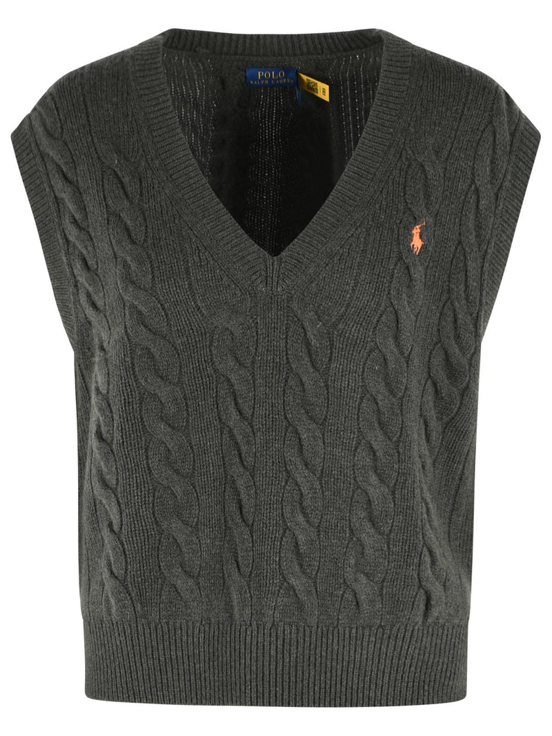 Polo Ralph Lauren Polo Ralph Lauren Green Wool And Cashmere Vest - World Class Fashion