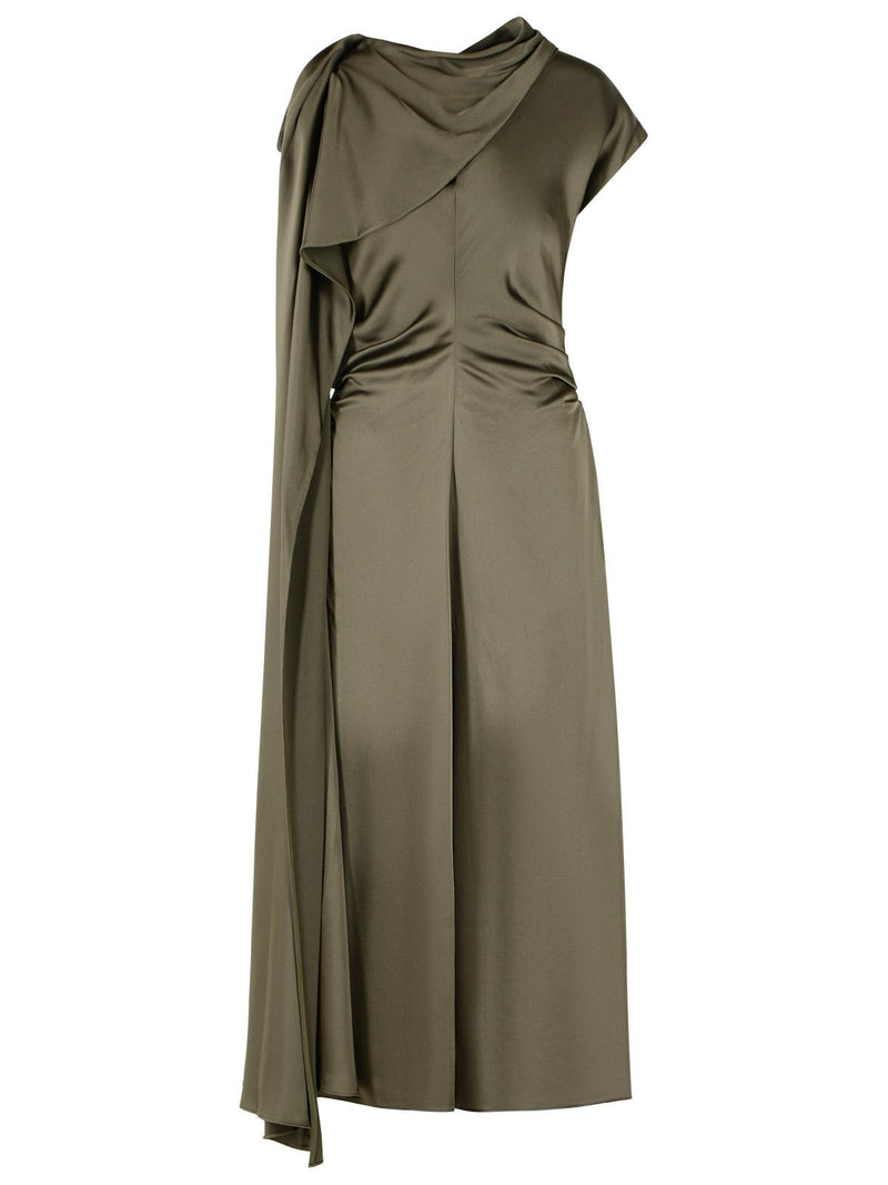 Simkhai Simkhai 'JACKA' Green Satin Midi Dress - World Class Fashion