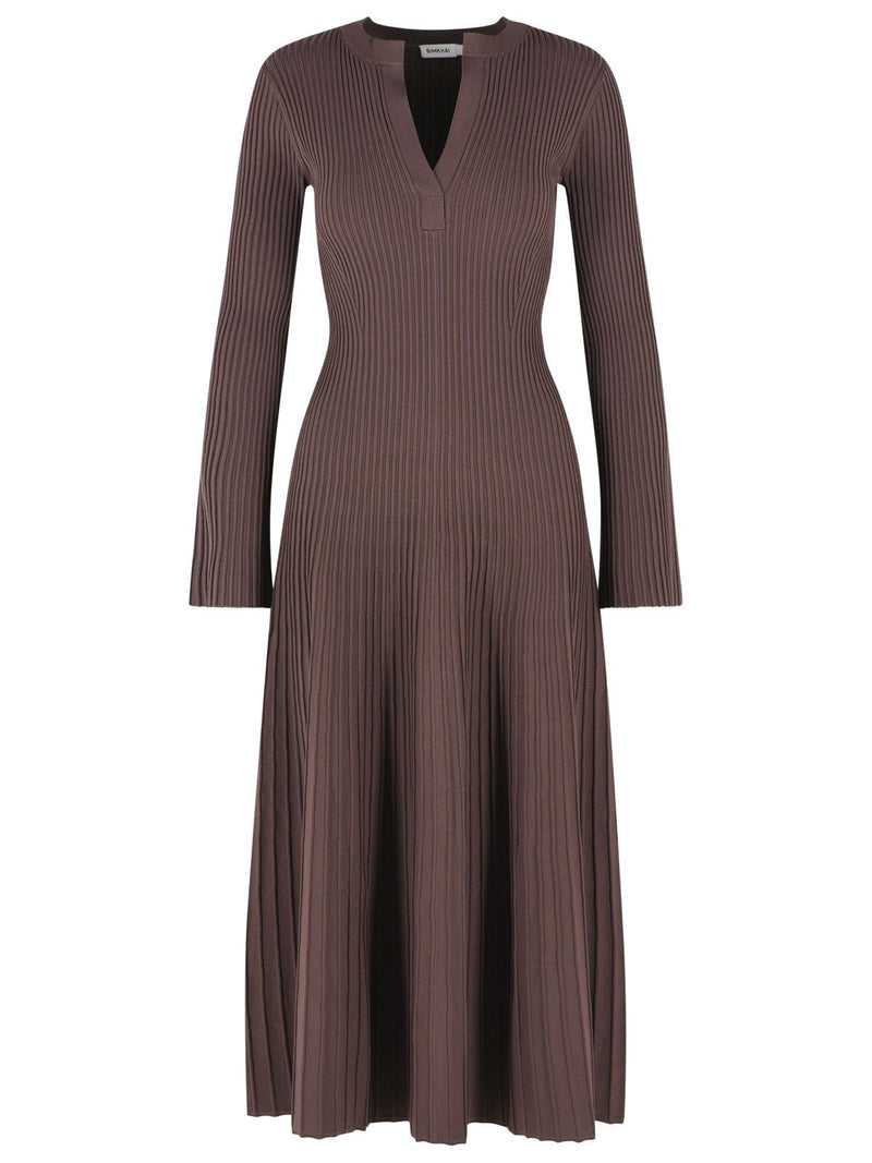 Simkhai Simkhai GENNA Brown Rayon Blend Dress - World Class Fashion