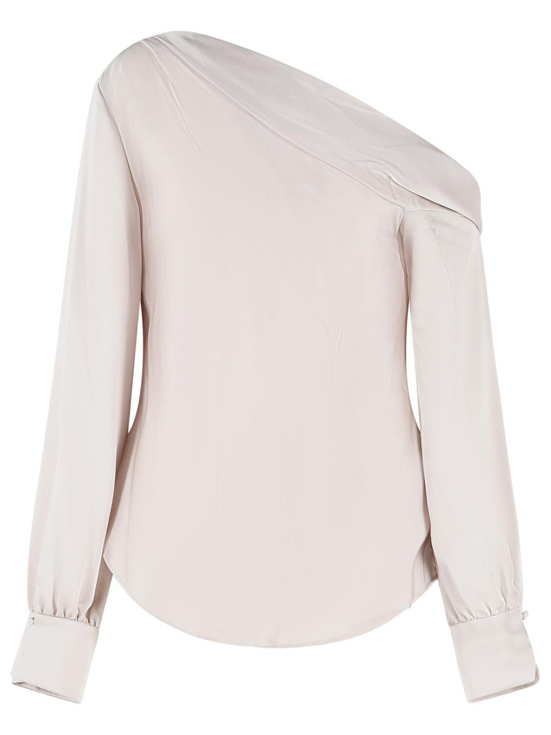 Simkhai Simkhai 'ALICE' One-shoulder Top Ivory Acetate Blend - World Class Fashion