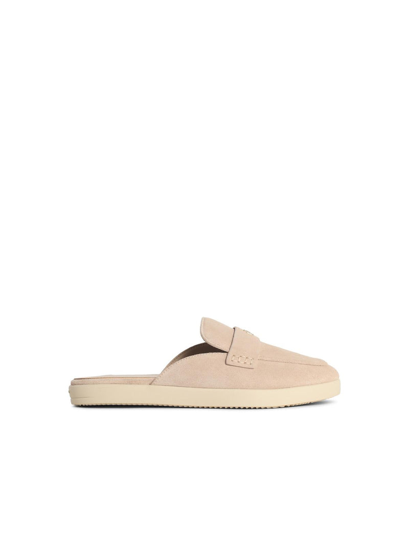 Tory Burch Tory Burch Ballet Sport Ivory Leather Mules - World Class Fashion