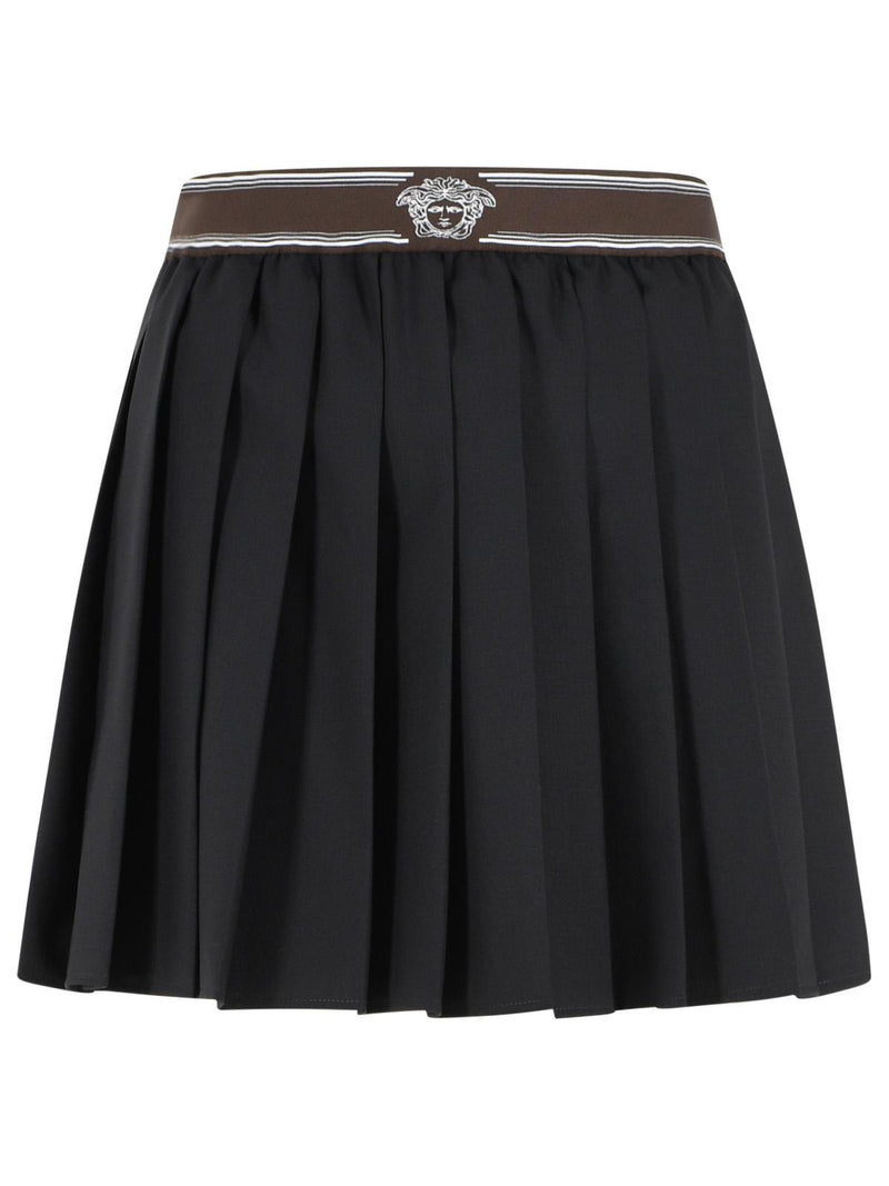 Versace Versace Wool Mohair Miniskirt Black Women - World Class Fashion