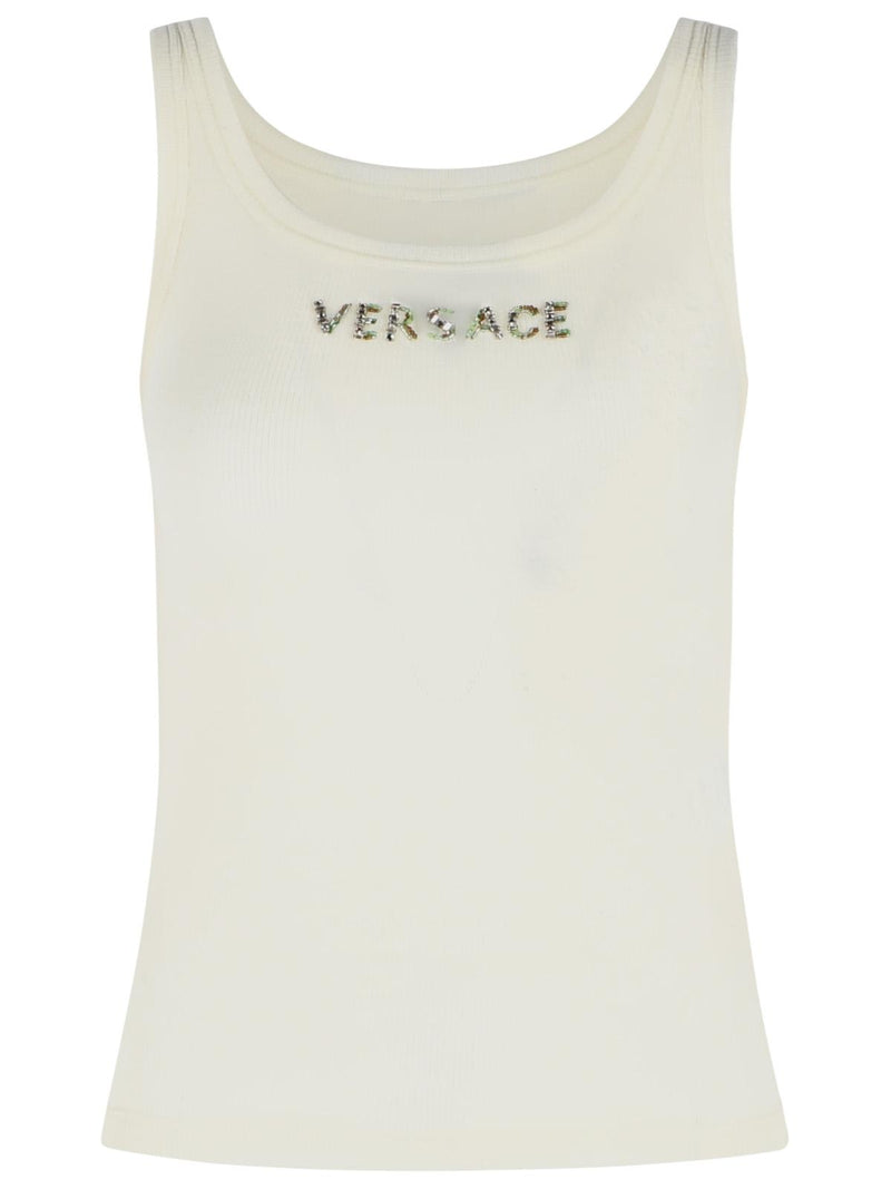 Versace Versace Virgin Wool Tank Top Cream Women - World Class Fashion