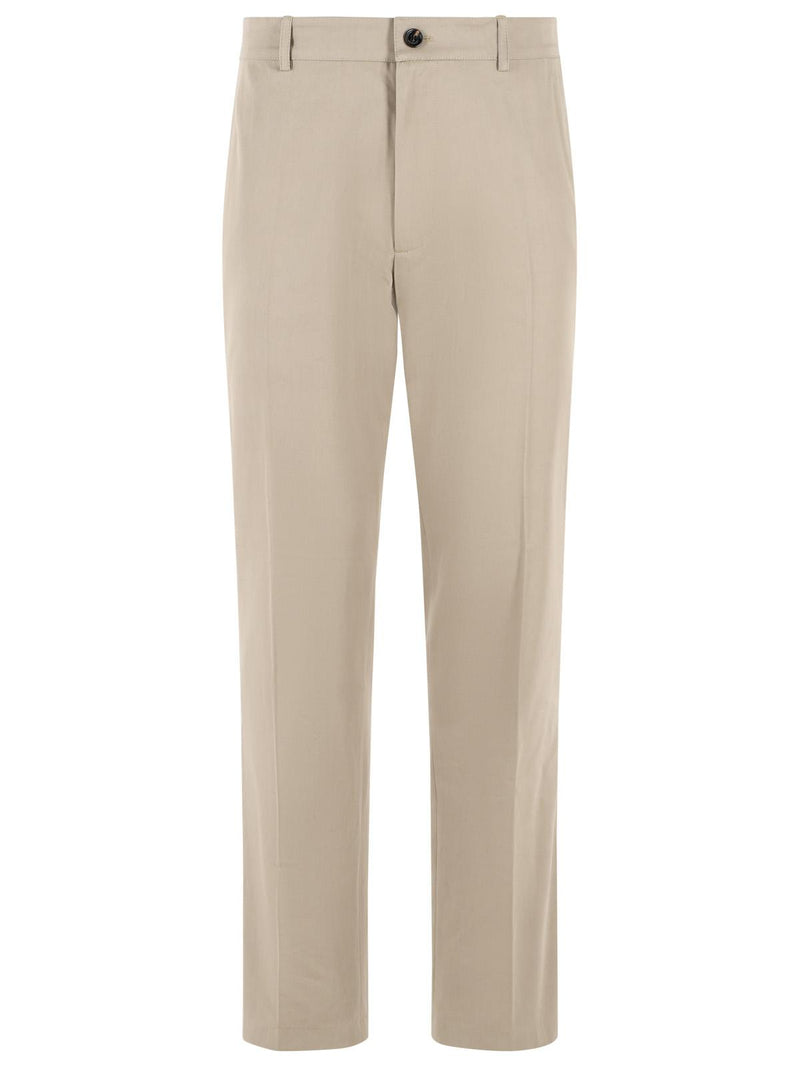 Burberry Burberry Charlton Beige Cotton Pants - World Class Fashion