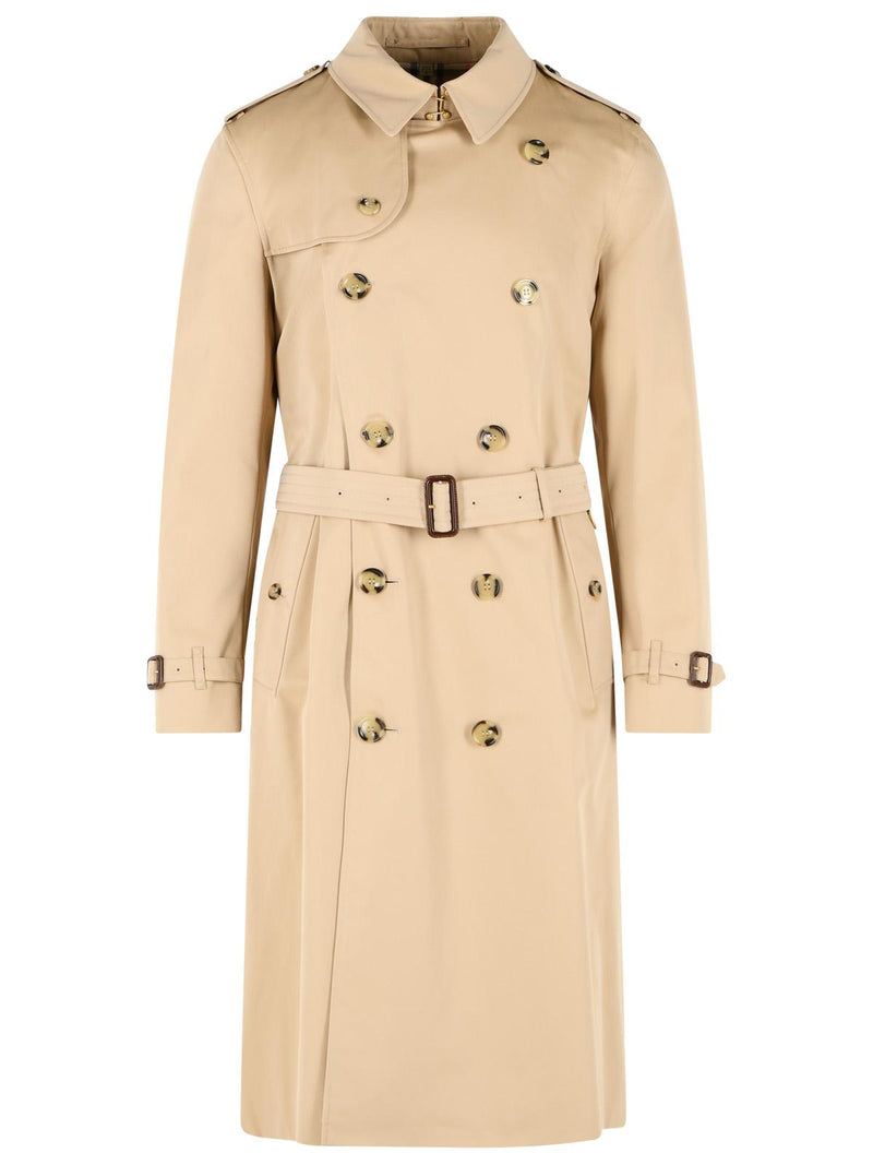 Burberry Burberry Kensington Beige Cotton Trench Coat - World Class Fashion