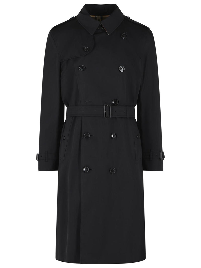 Burberry Burberry Kensington Trench Coat Black Men - World Class Fashion