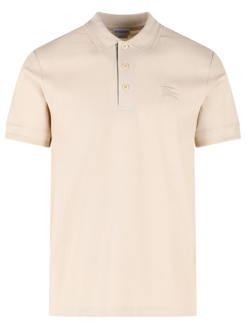 Burberry Burberry Eddie Ekd Beige Cotton Polo Shirt - World Class Fashion