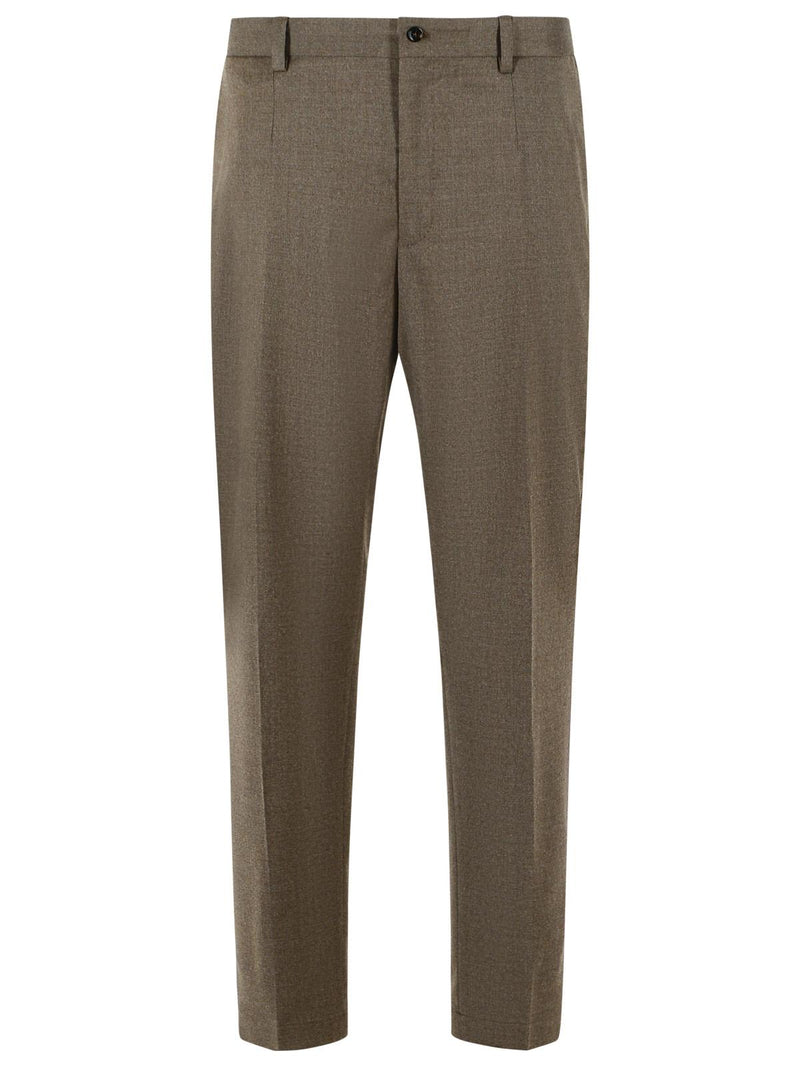 Dolce & Gabbana Dolce & Gabbana Virgin Wool Trousers Beige Men - World Class Fashion
