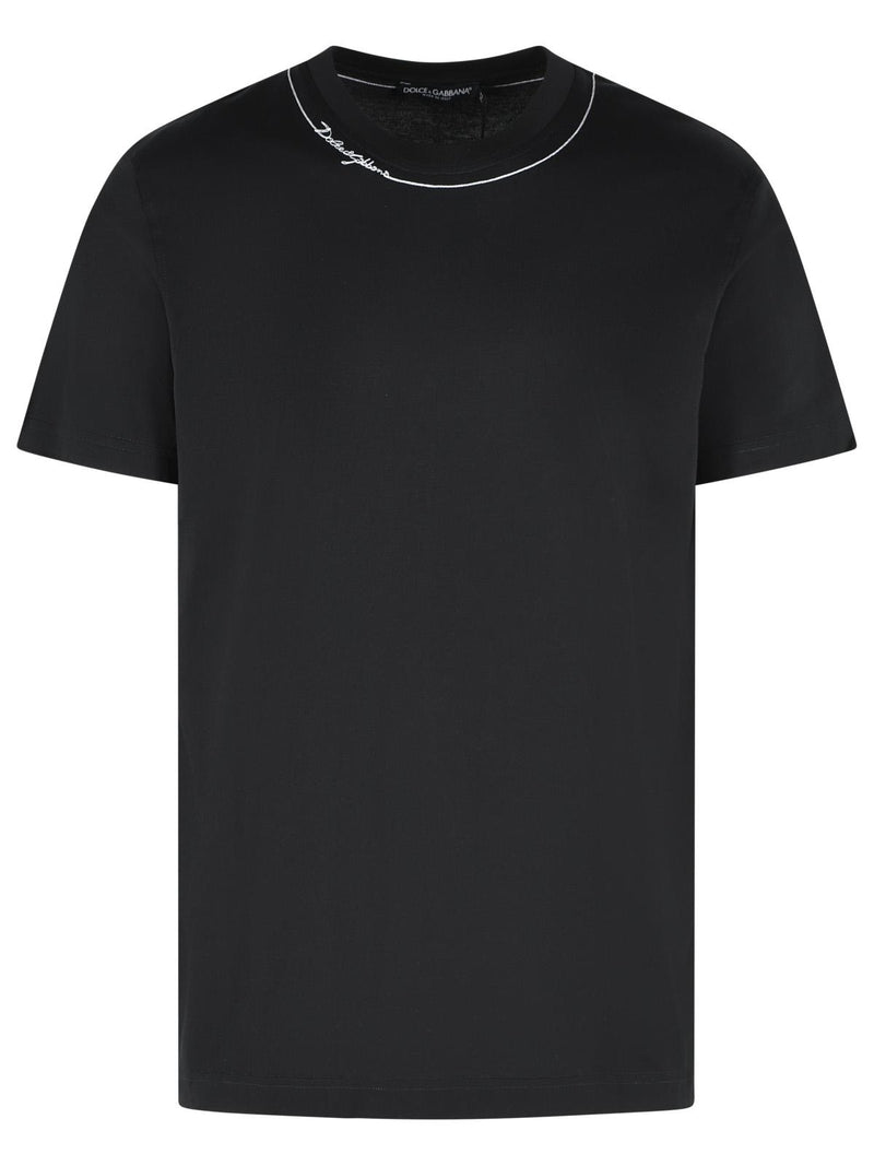 Dolce & Gabbana Dolce & Gabbana Black Cotton T-shirt - World Class Fashion