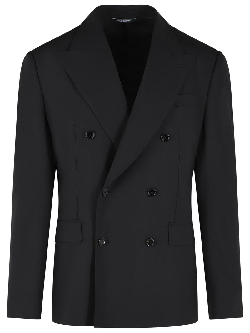 Dolce & Gabbana Dolce & Gabbana Black Virgin Wool Blazer Men - World Class Fashion