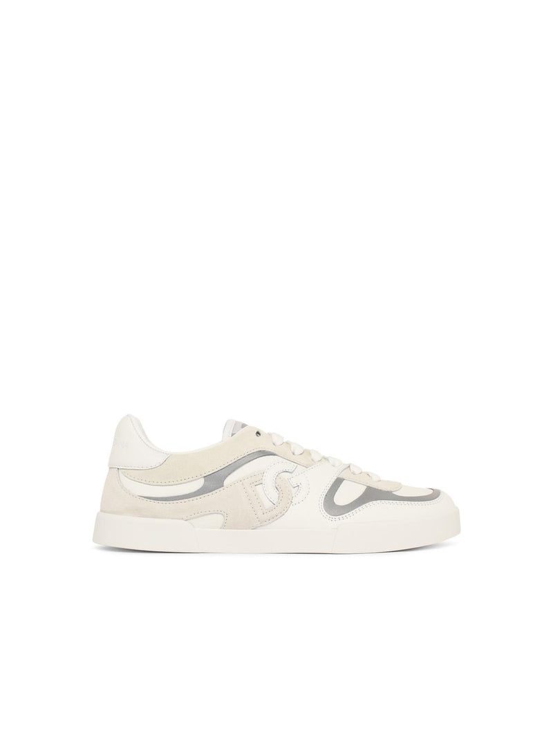 Dolce & Gabbana Dolce & Gabbana Strobel Portofino White Leather Sneakers - World Class Fashion