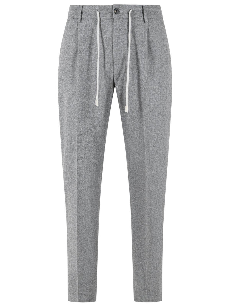 Eleventy Eleventy Wool Blend Trousers Grey Men - World Class Fashion