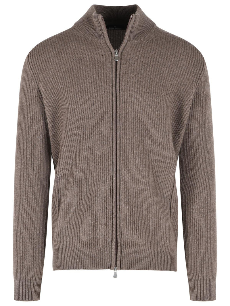 Gran Sasso Gran Sasso Cashmere Cardigan Brown Men - World Class Fashion