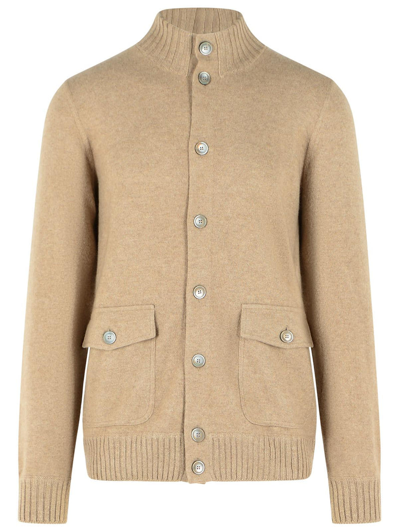 Gran Sasso Gran Sasso Beige Cashmere Jacket - World Class Fashion